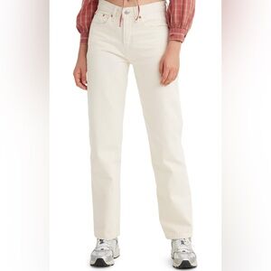Levi’s Women’s Low Pro Straight  Cream Jeans